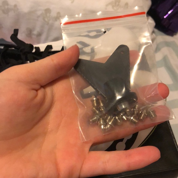 Size 7 White and Black Spiked Running Shoes - Picture 4 of 5